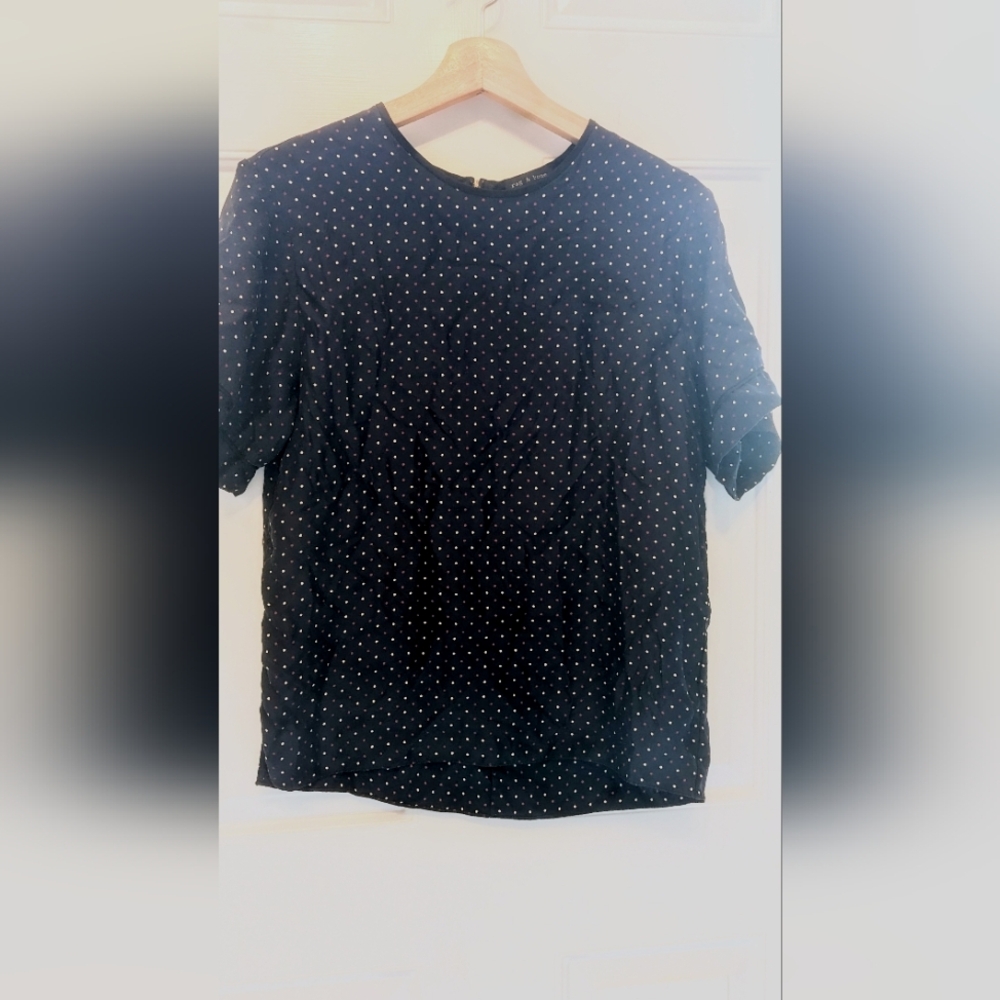 Rag & bone silk polka dot blouse